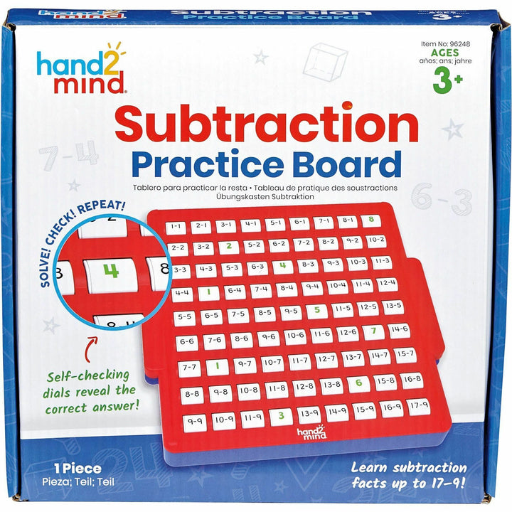 Image of Learning Resources 96248 Subtraction Skills Practice Board, Skill Learning: Interactive Learning, Subtraction, 1 Each