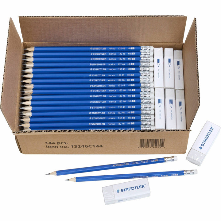 Image of Staedtler® Pencil/Eraser Classpack,Norica,No. 2,Latex-Free,144/BX