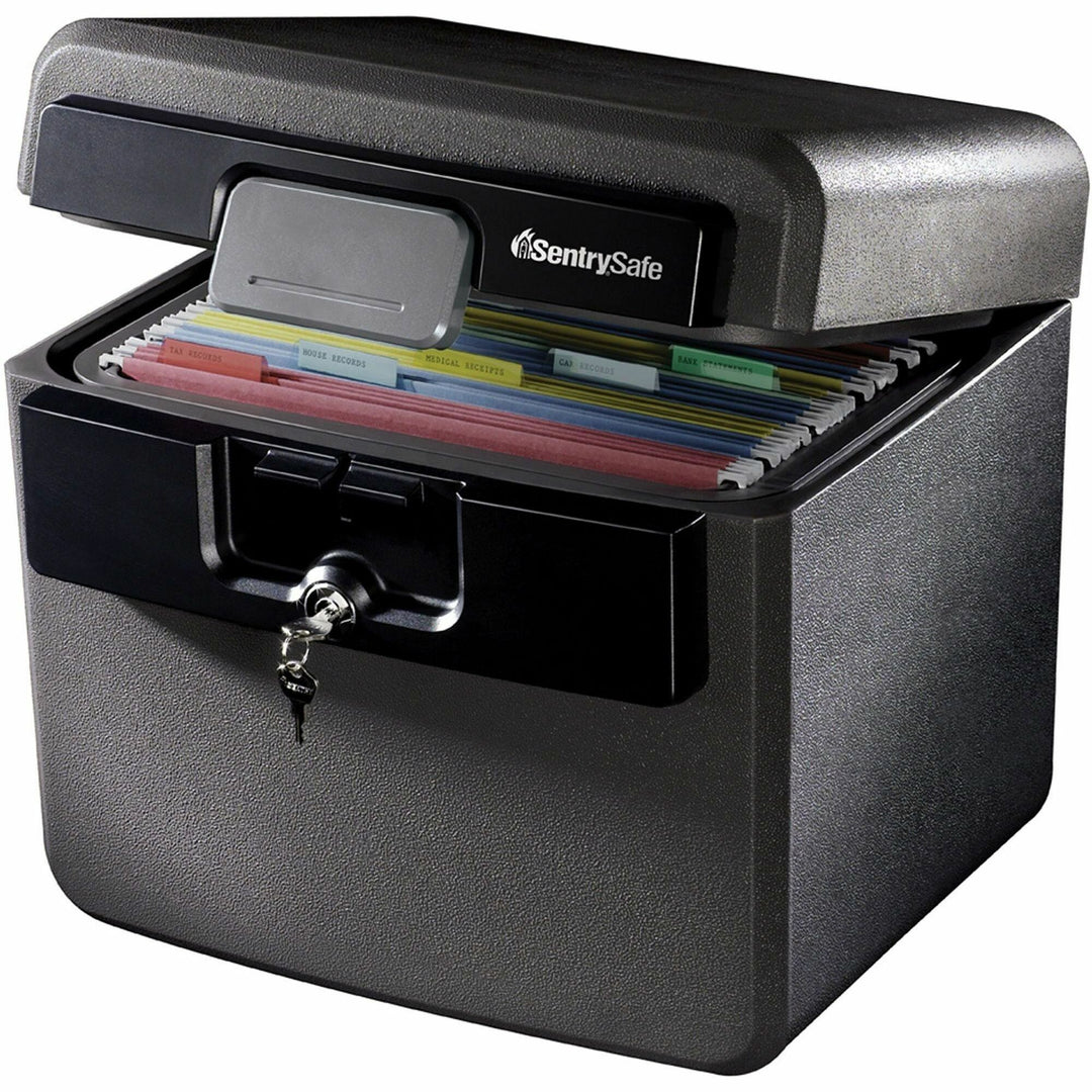 Image of Sentry® Safe File Safe,Fire/Water,0.65 cu ft,15-1/2"x13-1/2"x14-3/10",BK