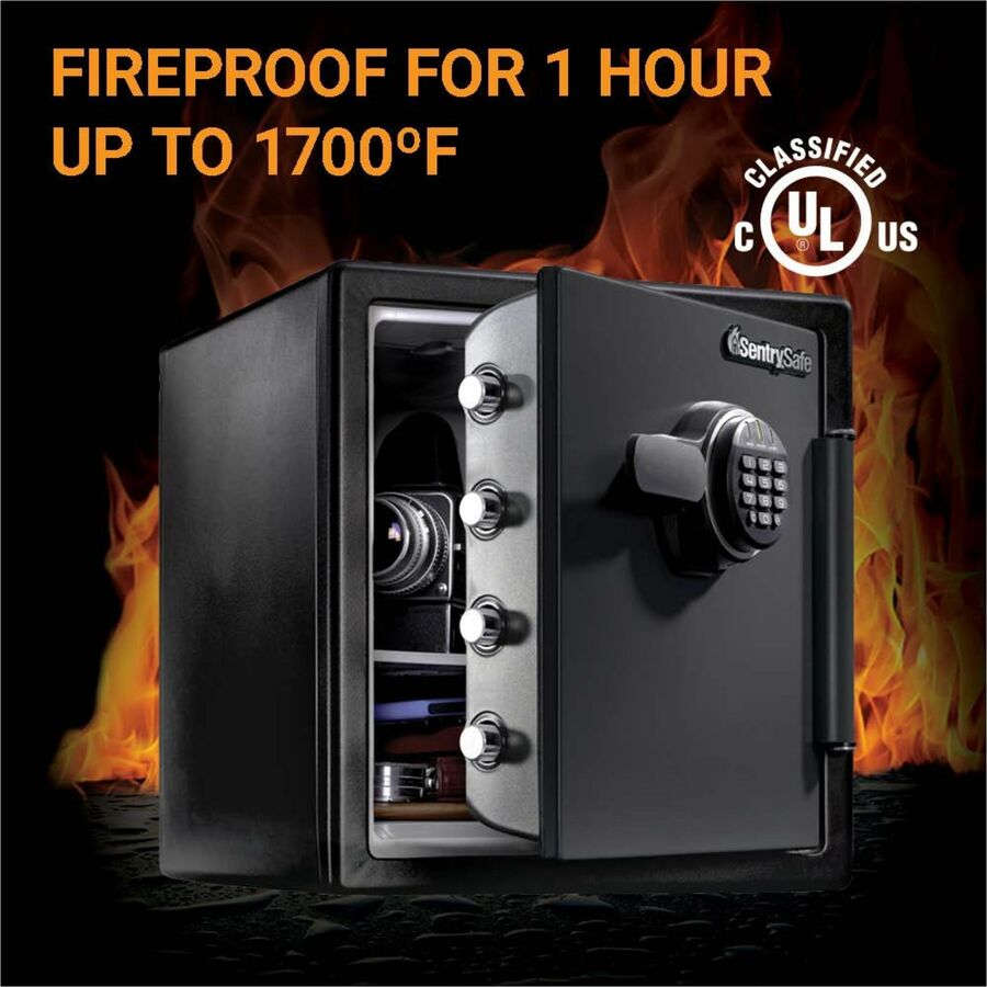 Image of Sentry® Safe Fire-Safe With Digital Keypad Access, 1.23 Cu Ft, 16.38w X 19.38d X 17.88h, Gunmetal