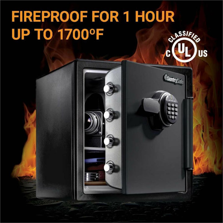 Image of Sentry® Safe Fire-Safe With Digital Keypad Access, 1.23 Cu Ft, 16.38w X 19.38d X 17.88h, Gunmetal