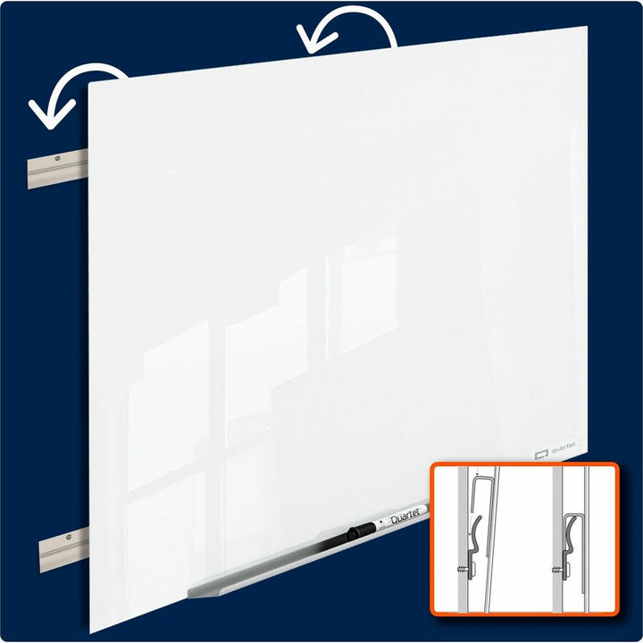 Image of Quartet® Dry-Erase Board,Magnetic,Frameless,Glass,48"x36",WE