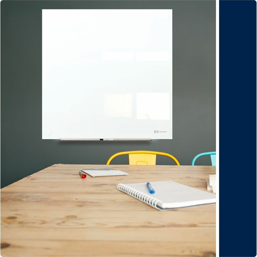 Image of Quartet® Dry-Erase Board,Magnetic,Frameless,Glass,48"x48",WE