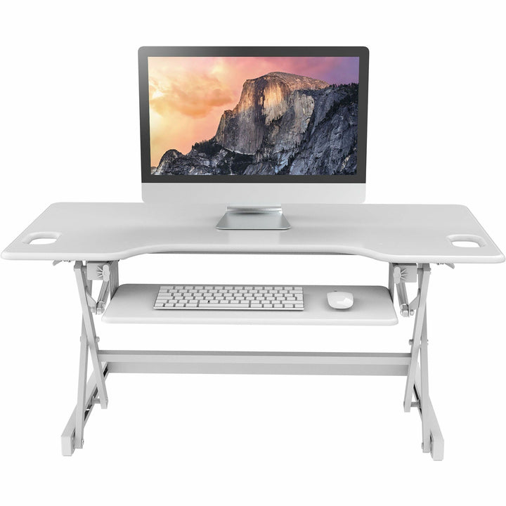 Image of Rocelco Desk Riser,w/Tray,Deluxe,45-7/10"x23-3/5"x20",WE