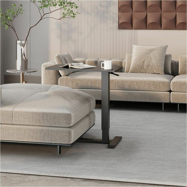 Image of Kantek Side Table,Height-Adjustable,Hidden Casters,28"x15-3/10",BK