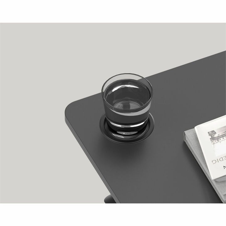 Image of Kantek Side Table,Height-Adjustable,Hidden Casters,28"x15-3/10",BK