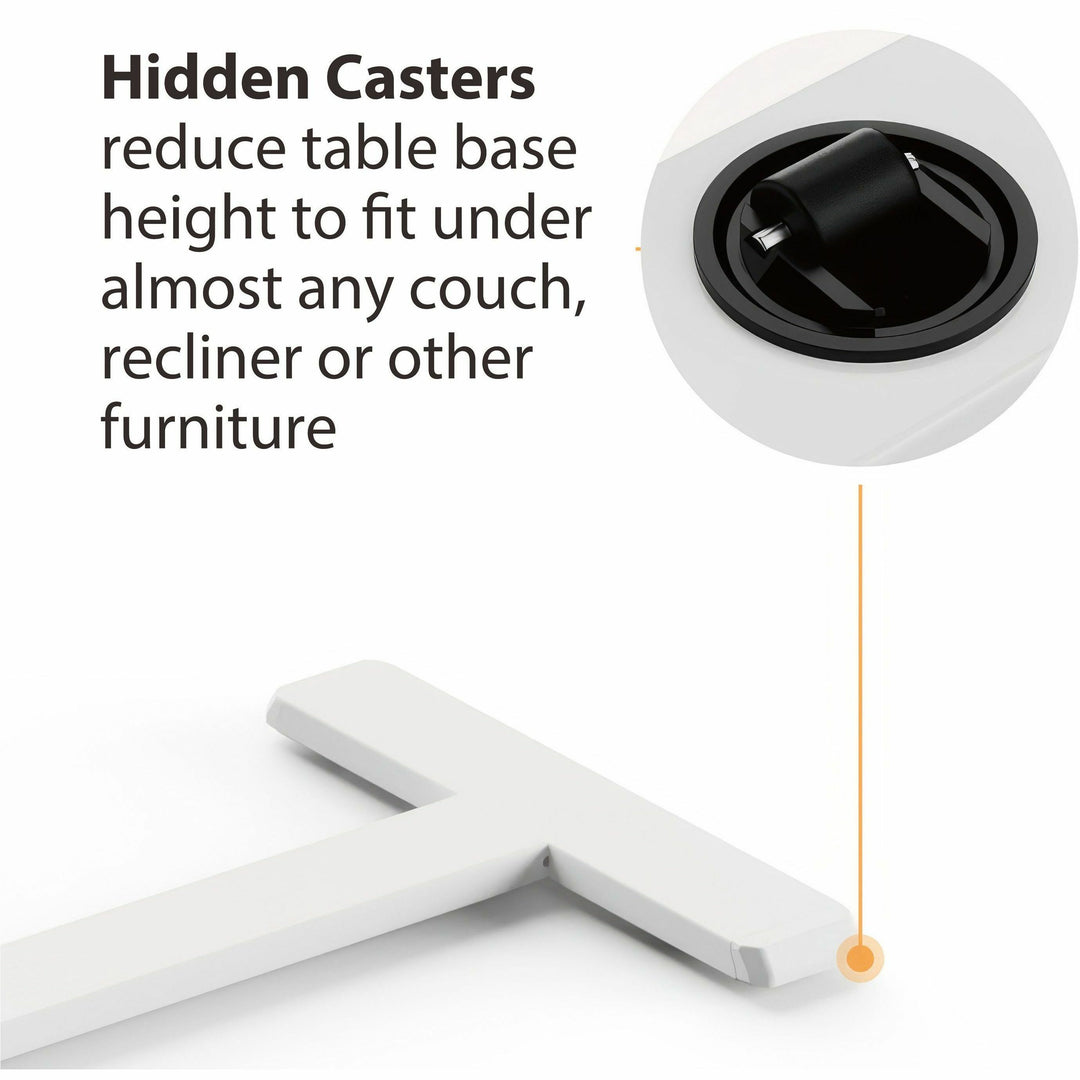 Image of Kantek Side Table,Height-Adjustable,Hidden Casters,28"x15-3/10",WE