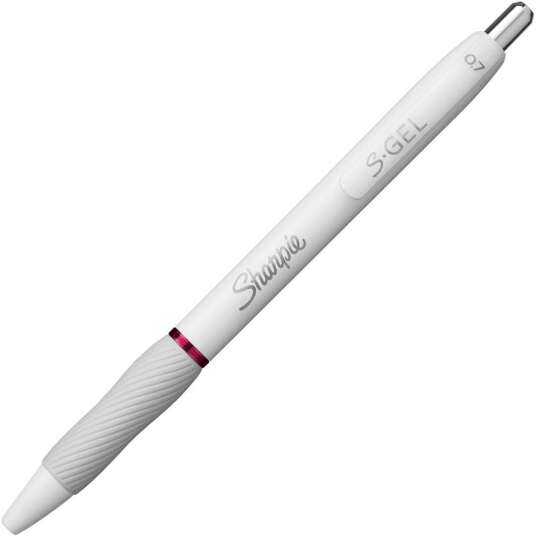 Image of Sharpie® S-Gel S-Gel Fashion Barrel Gel Pen, Retractable, Medium 0.7 mm, Assorted Ink, White Barrel, 8/Pack