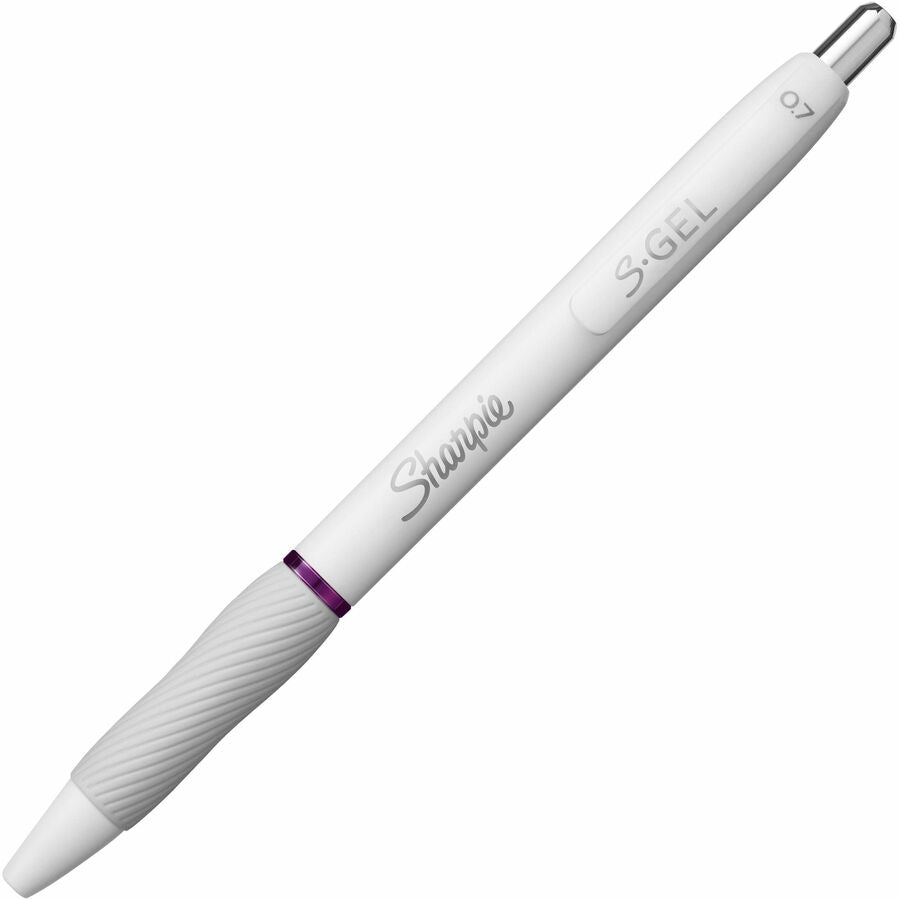 Image of Sharpie® S-Gel S-Gel Fashion Barrel Gel Pen, Retractable, Medium 0.7 mm, Assorted Ink, White Barrel, 8/Pack