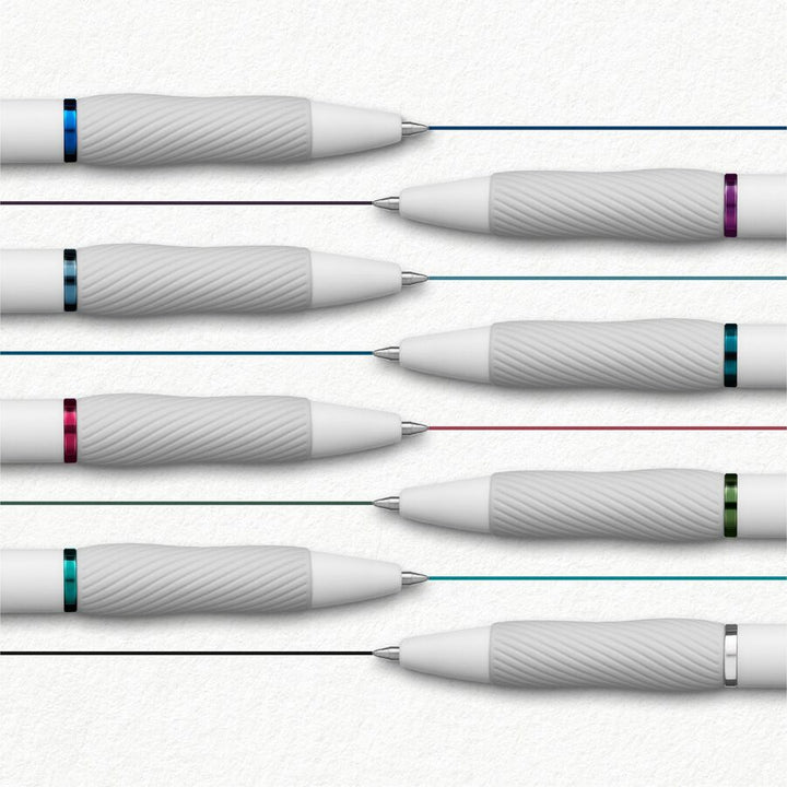 Image of Sharpie® S-Gel S-Gel Fashion Barrel Gel Pen, Retractable, Medium 0.7 mm, Assorted Ink, White Barrel, 8/Pack