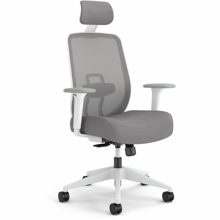Image of HON® Altern Mesh Mid-Back Task Chair, 17.95 to 21.1 Seat Height, Gray Seat, Gray/White Back, White Base