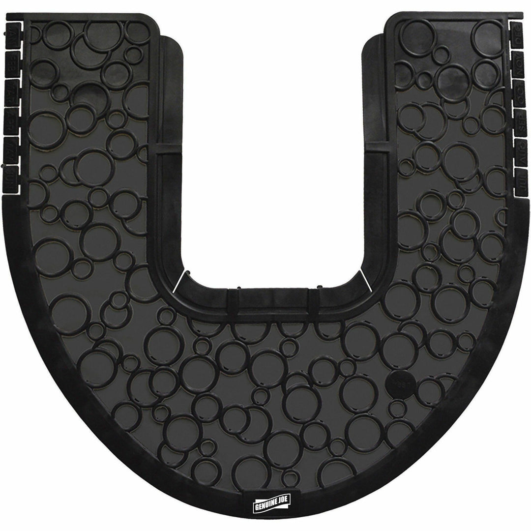 Image of Genuine Joe Commode Mat, Deodorizing, 22.63"x22.25"x1.81", 6/CT, Black