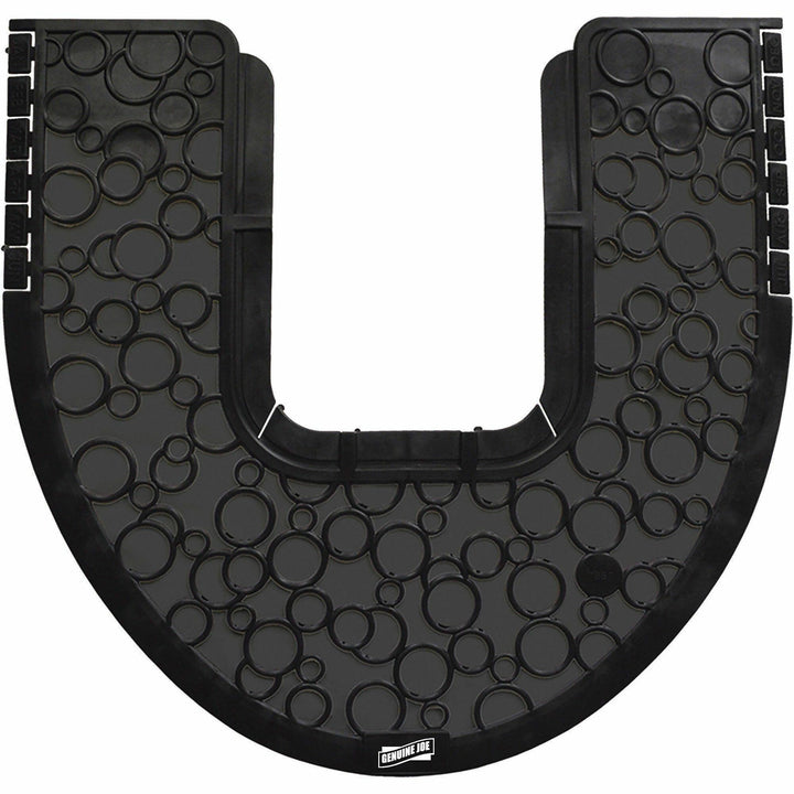 Image of Genuine Joe Commode Mat, Deodorizing, 22.63"x22.25"x1.81", 6/CT, Black