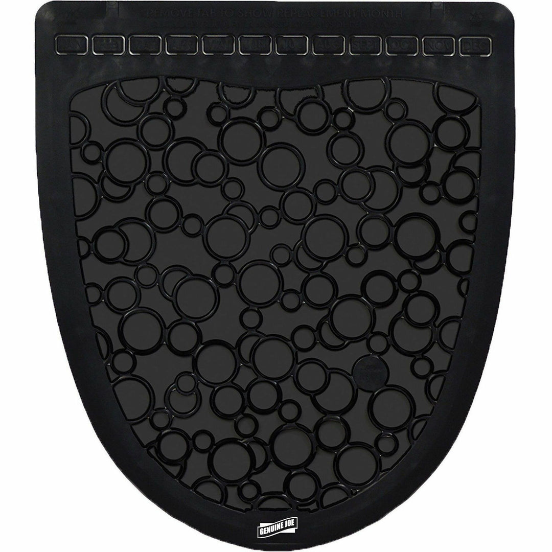 Image of Genuine Joe Urinal Mat, Deodorizing, 18.75"x20.38"x1.81", 6/CT, Black