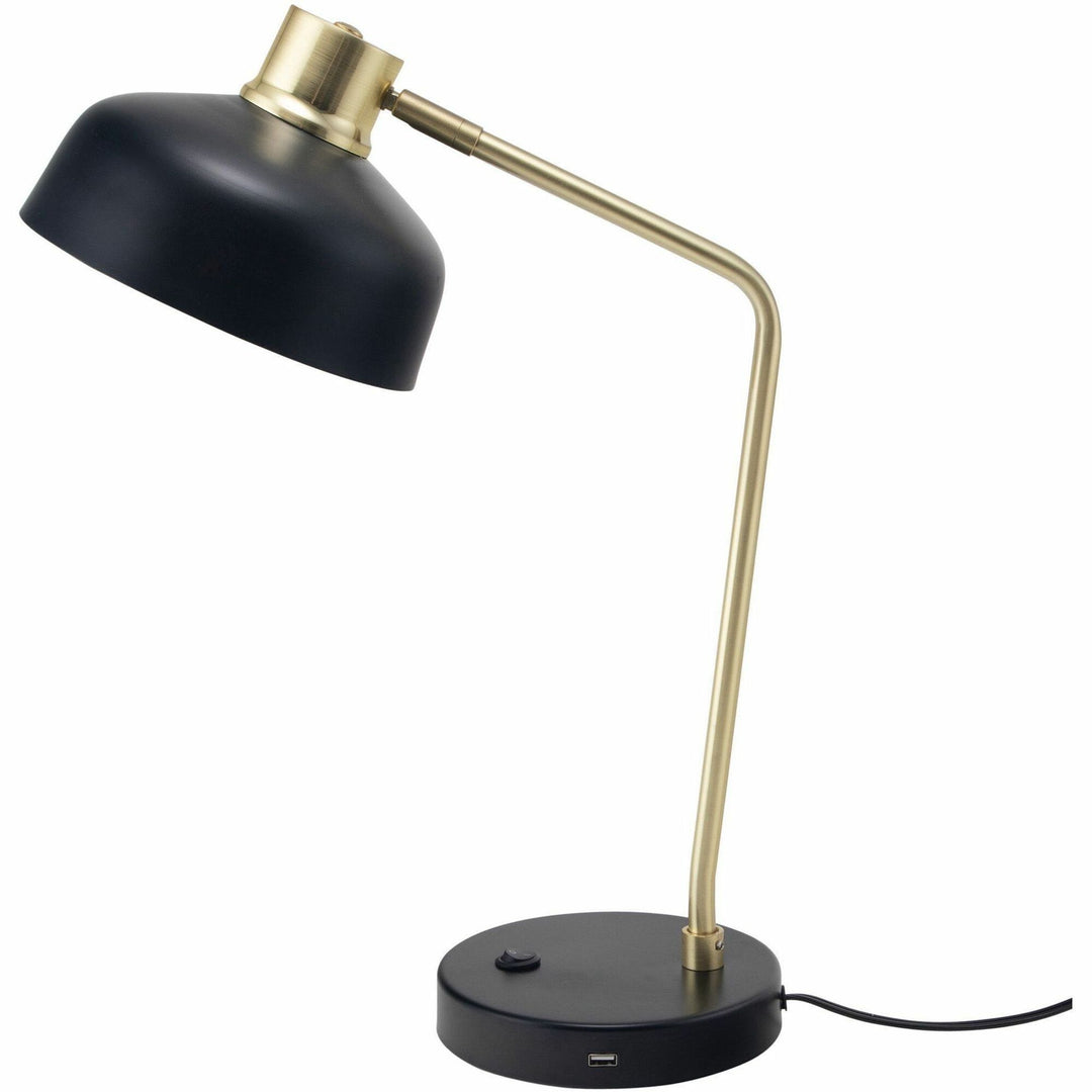 Image of Victory Light Desk Lamp,Retro,USB Port,10-Watt,LED,20"H,BK