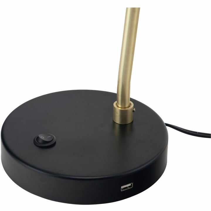 Image of Victory Light Desk Lamp,Retro,USB Port,10-Watt,LED,20"H,BK