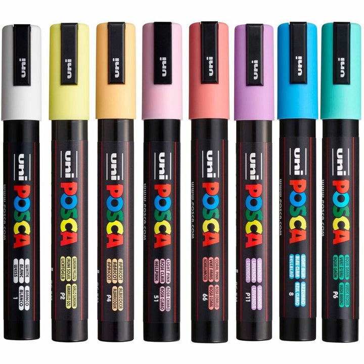 Image of uniball® Paint Marker,POSCA,Water-based,Medium,8/PK, AST Soft Colors