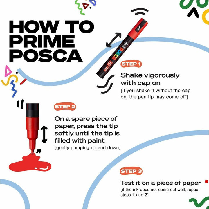 Image of uniball® Paint Marker,POSCA,Water-based,Medium,8/PK, AST Soft Colors