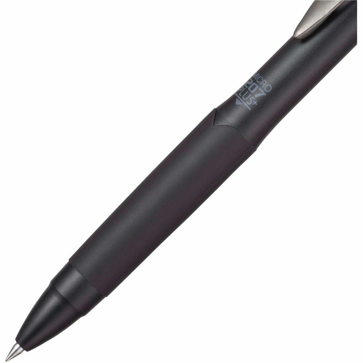 Image of uniball® 207 Plus+ Gel Pen, Retractable, Micro 0.5 mm, Black Ink, Black Barrel, Dozen