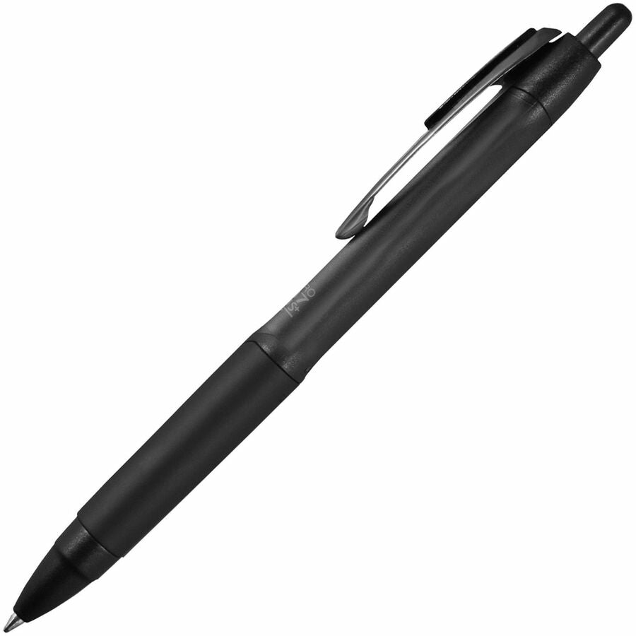Image of uniball® 207 Plus+ Gel Pen, Retractable, Micro 0.5 mm, Black Ink, Black Barrel, Dozen