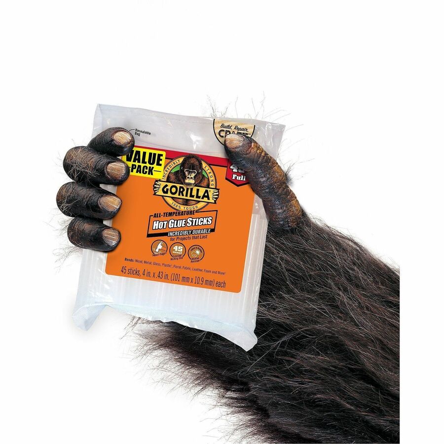 Image of Gorilla 3034502 Hot Glue Sticks, Clear, 1 Each