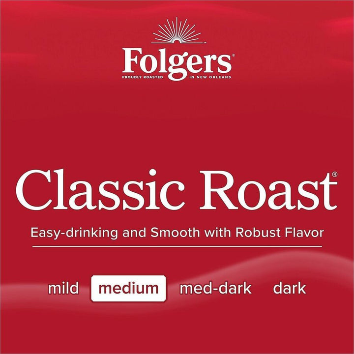 Image of Folgers® 30419 Classic Roast Coffee, Medium, 40.3 oz Per Canister, Ground, Mountain Grown, Classic Roast, Kosher, 1 Each