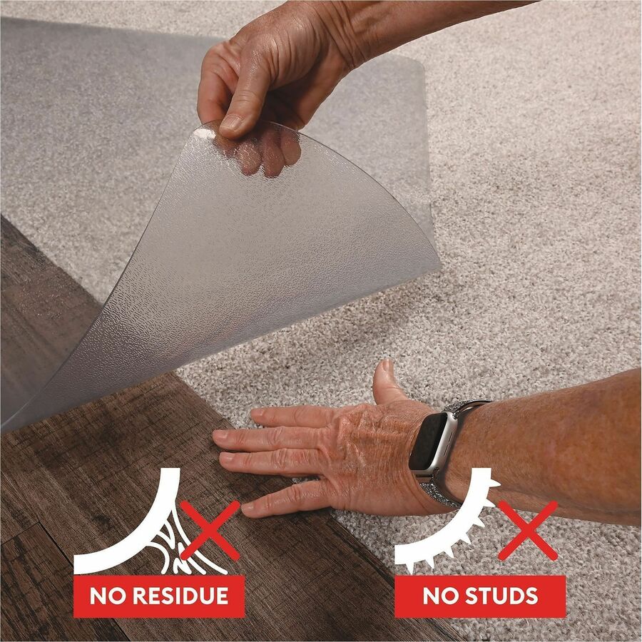 Image of deflecto® Chairmat,SuperGrip,Carpet/Hard Floors,Rectangle,46"x60",CL