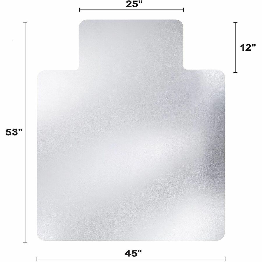 Image of deflecto® Chairmat,SuperGrip,Carpet/Hard Floors,45"x53",25"x12"Lip,CL
