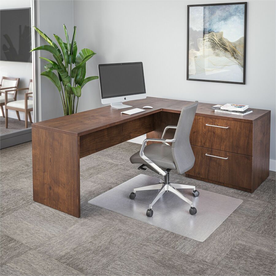 Image of deflecto® Chairmat,SuperGrip,Carpet/Hard Floors,Rectangle,45"x53",CL