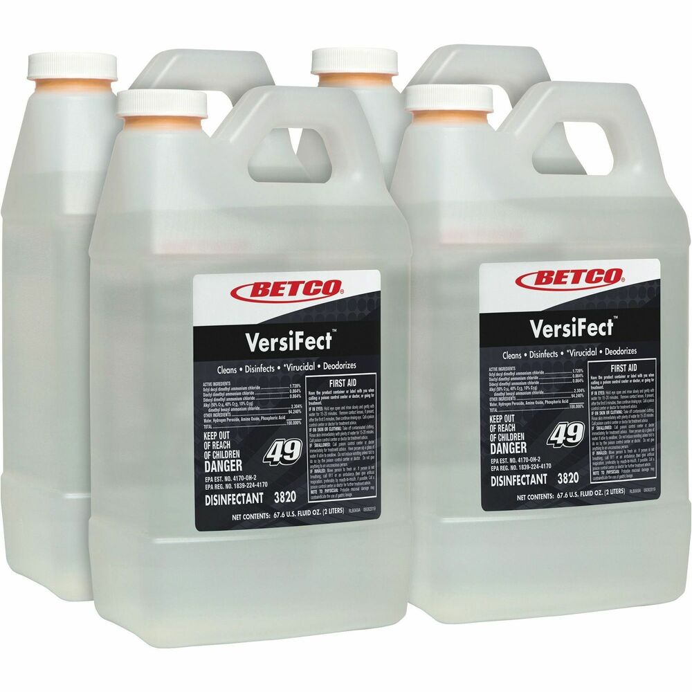 Image of Betco Corporation Disinfectant,Concentrate,FastDraw 49,Fresh Scent,2L,4/CT