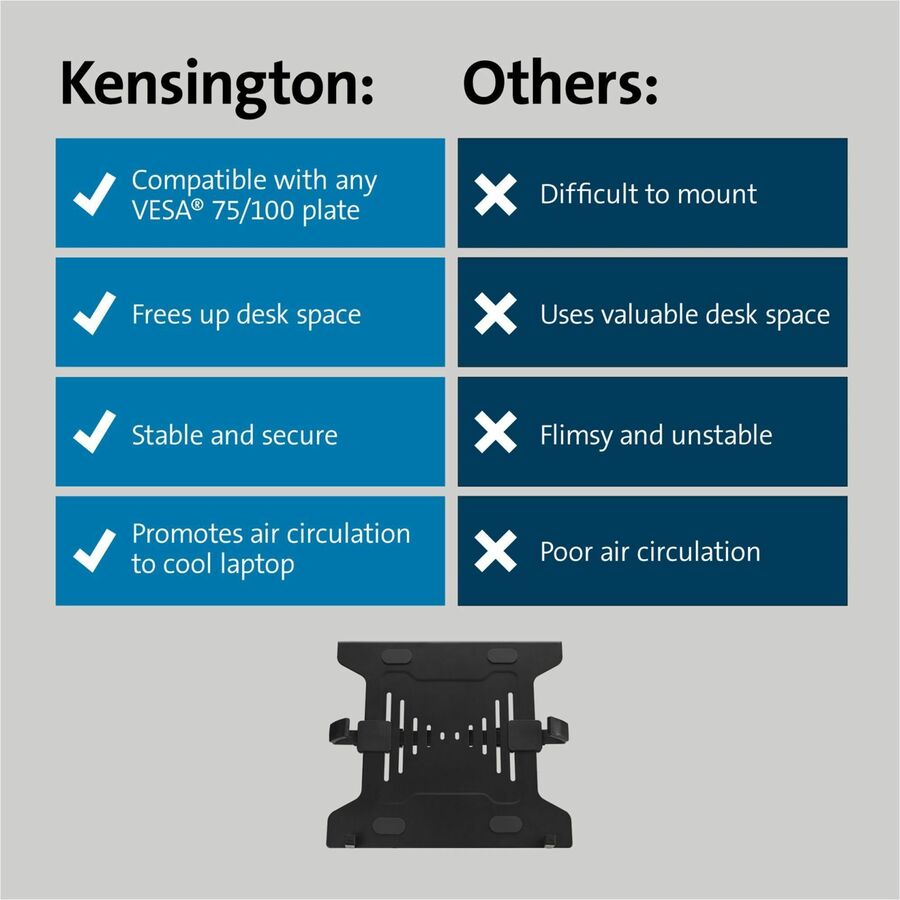 Image of Kensington® Laptop Holder,Universal,f/Laptops up to 15.6',BK