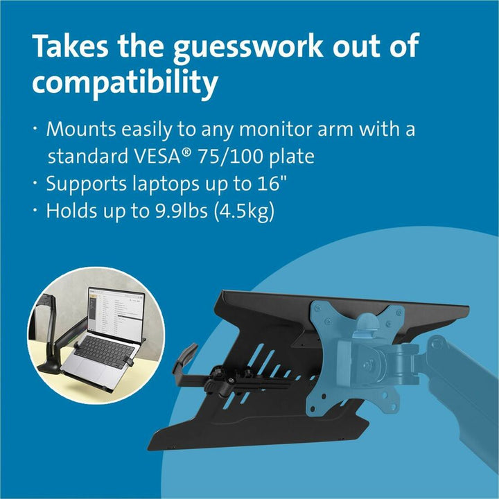 Image of Kensington® Laptop Holder,Universal,f/Laptops up to 15.6',BK