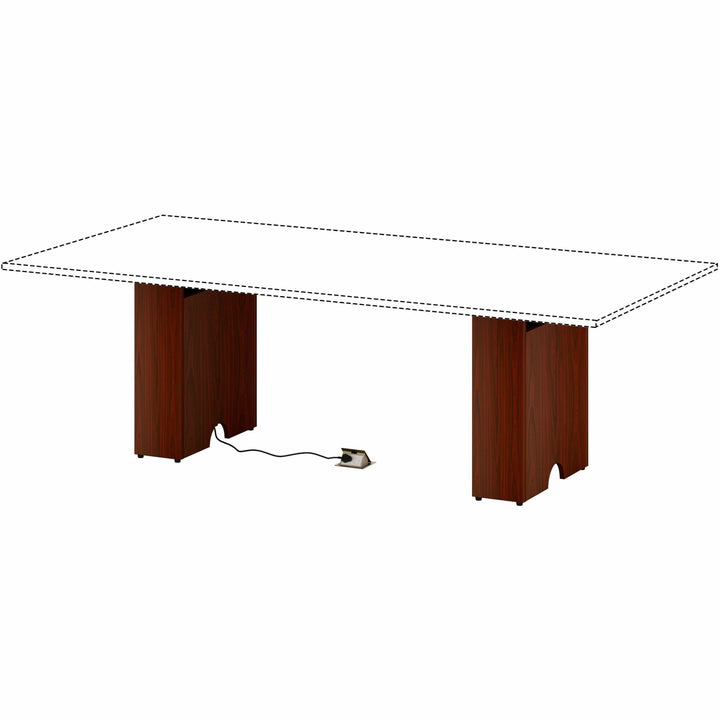 Image of Lorell Base,Modular,f/Conference Table,23.6"x7.87"x28.5",Mahogany