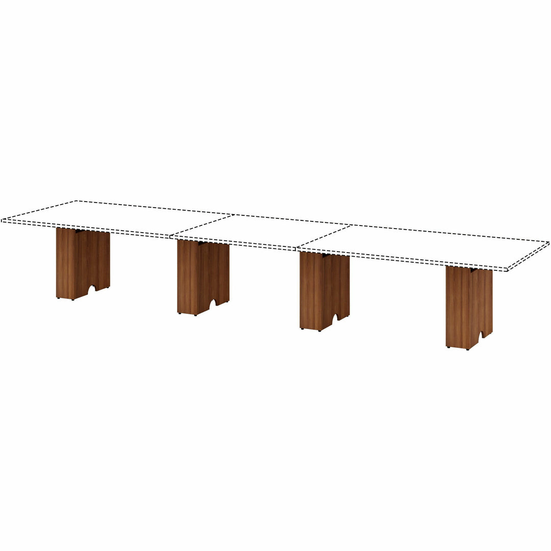 Image of Lorell Base,Modular,f/Conference Table,23.6"x7.87"x28.5",Walnut