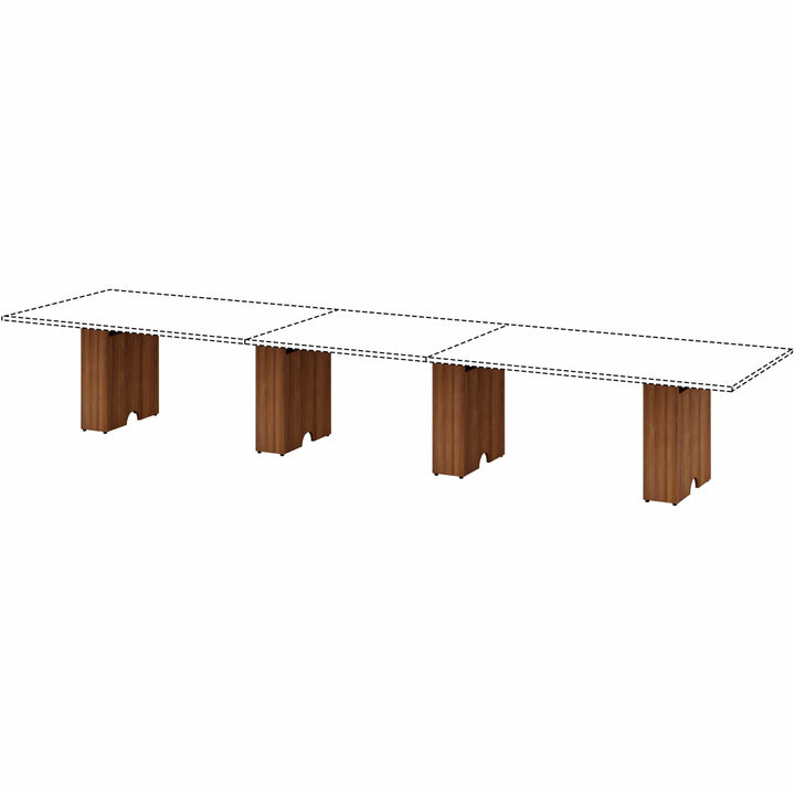 Image of Lorell Base,Modular,f/Conference Table,23.6"x7.87"x28.5",Walnut