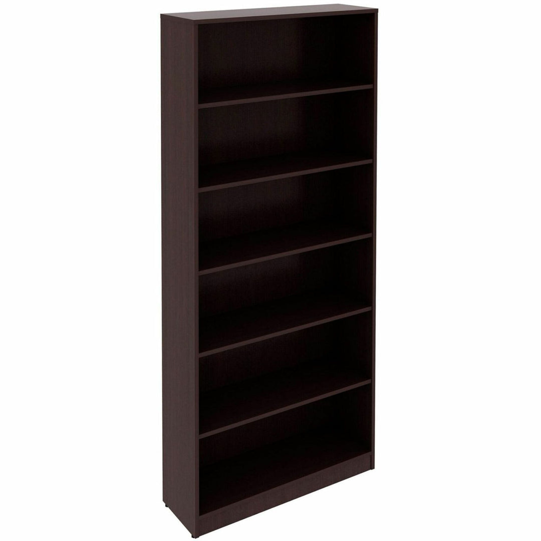 Image of Lorell Bookcase, 6-Shelf, 5 Adj Shelves, 36"x12"x84", Espresso