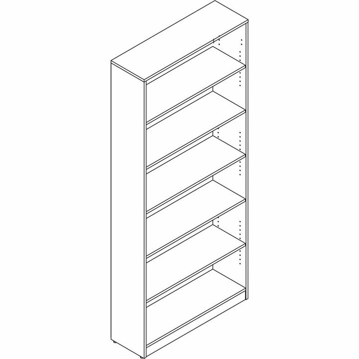 Image of Lorell Bookcase, 6-Shelf, 5 Adj Shelves, 36"x12"x84", Espresso