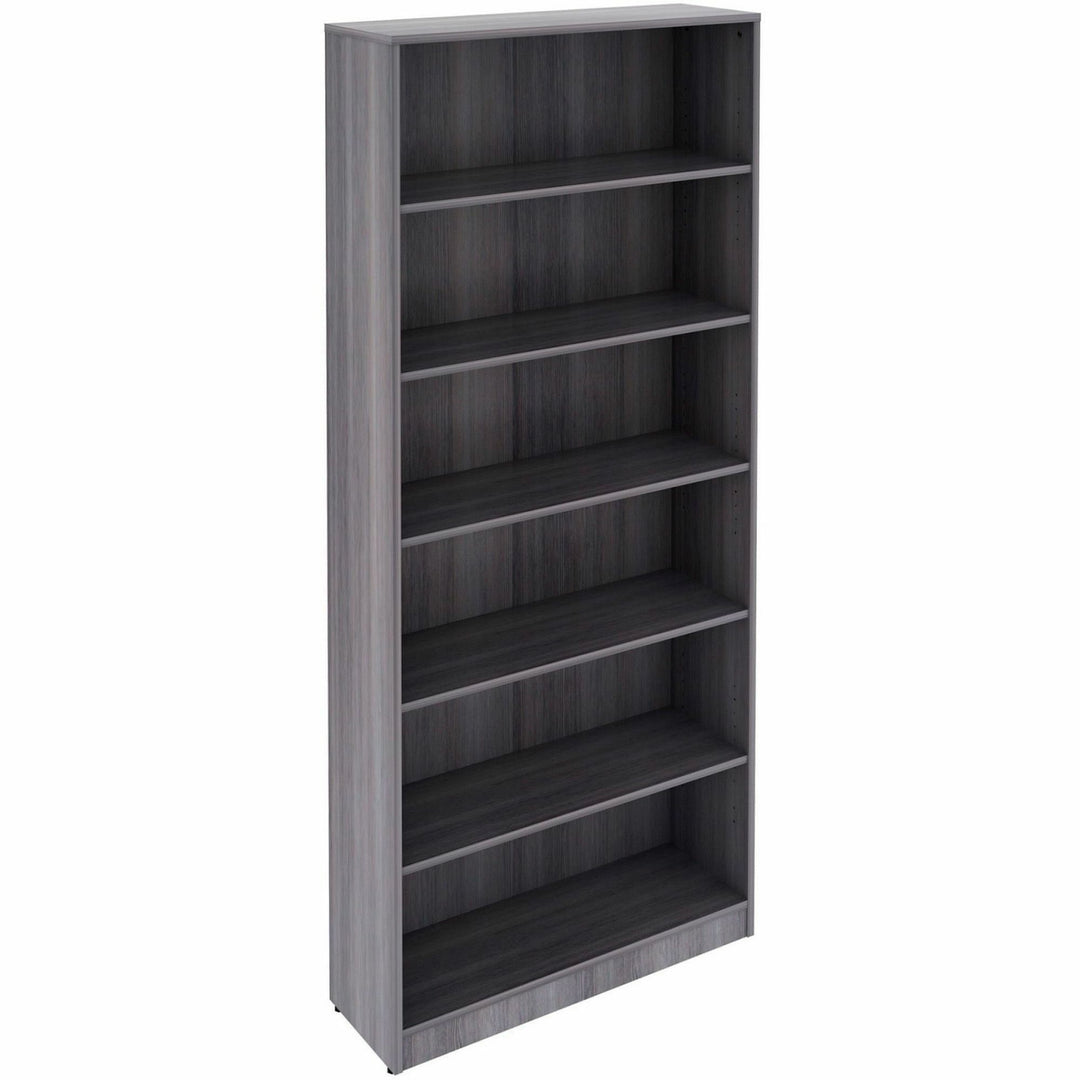 Image of Lorell Bookcase,6-Shelf,5 Adj Shelves,36"x12"x84",Weather Charcoal