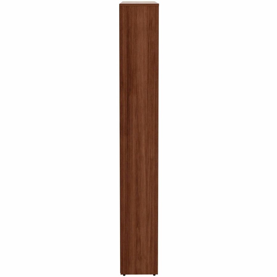 Image of Lorell Bookcase, 6-Shelf, 5 Adj Shelves, 36"x12"x84", Walnut
