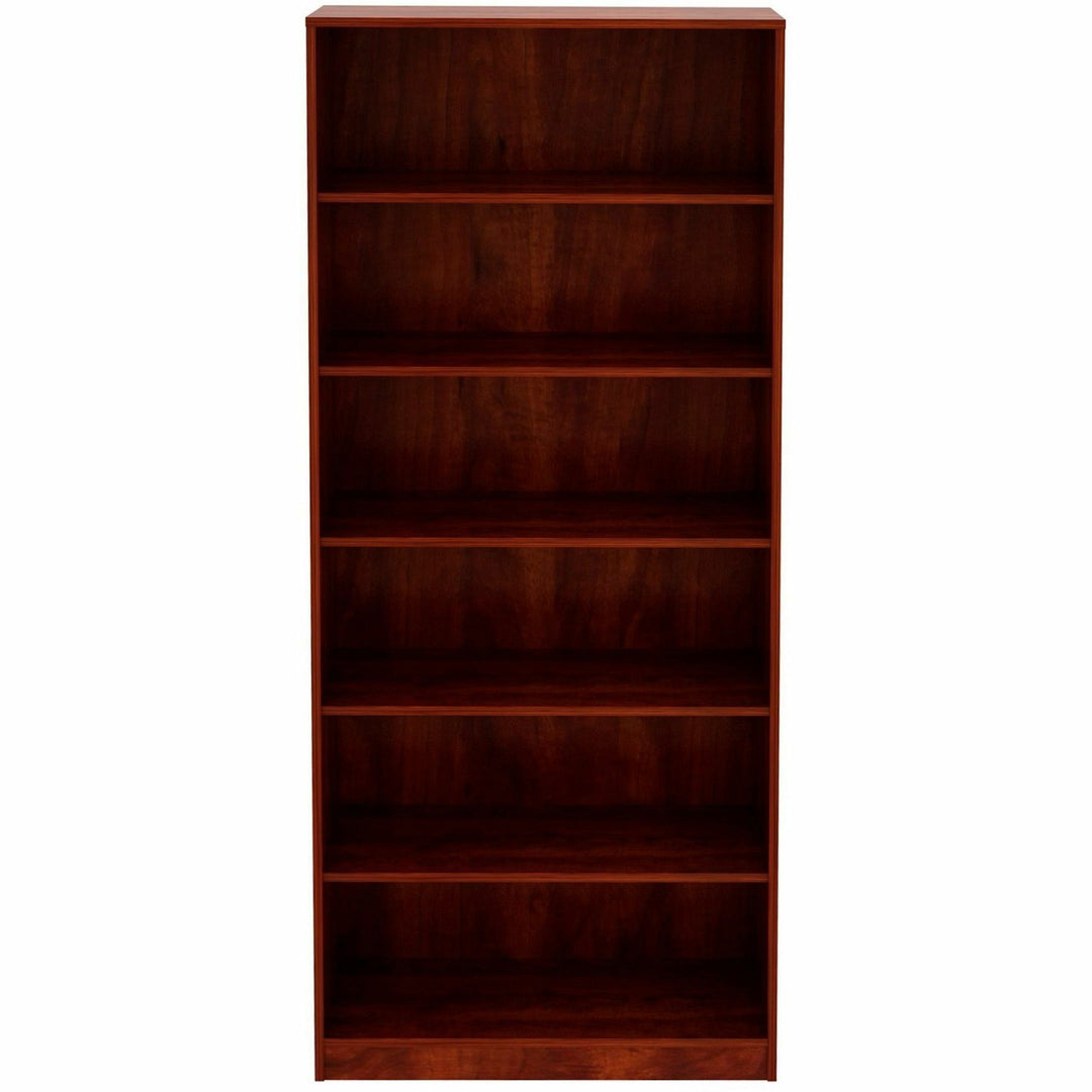 Image of Lorell Bookcase, 6-Shelf, 5 Adj Shelves, 36"x12"x84", Cherry