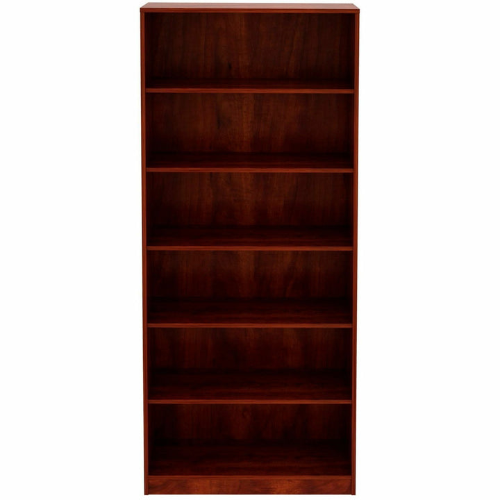 Image of Lorell Bookcase, 6-Shelf, 5 Adj Shelves, 36"x12"x84", Cherry