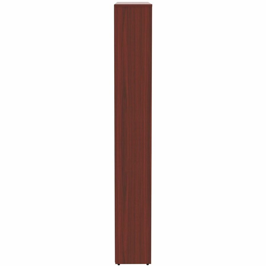 Image of Lorell Bookcase, 6-Shelf, 5 Adj Shelves, 36"x12"x84", Mahogany