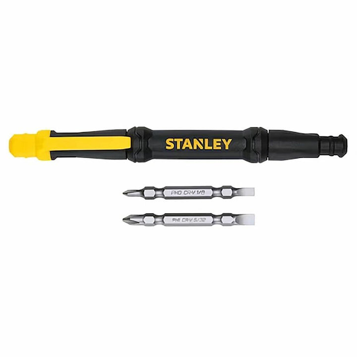 Image of Bostitch® Screwdriver/Pen,Pen-Style,Pocket,2-End Bits,Magnetic,BK/YW