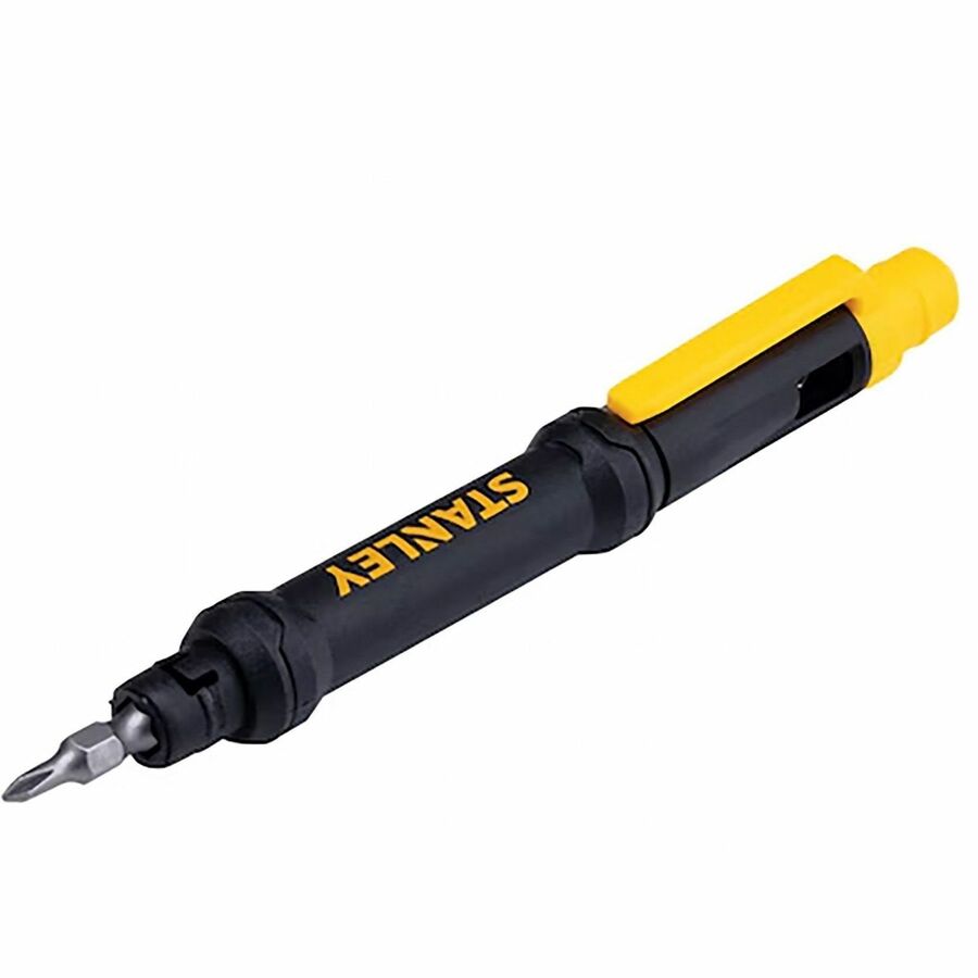 Image of Bostitch® Screwdriver/Pen,Pen-Style,Pocket,2-End Bits,Magnetic,BK/YW