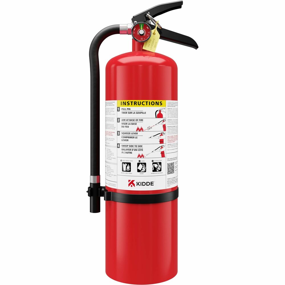 Image of Kidde Fire Extinguisher, Rechargeable, Impact Resistant,10 lb,Red