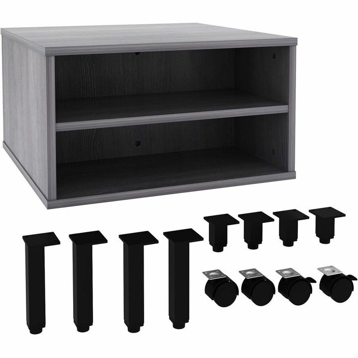 Image of Lorell Table,w/Storage,Modular,24"x24"x15.75"-20",Weathered CCL