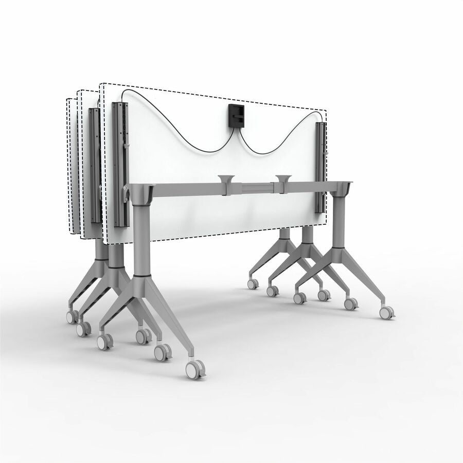 Image of Lorell Base, f/Training Tabletop, Width-Adj, 29-1/2"H, Silver