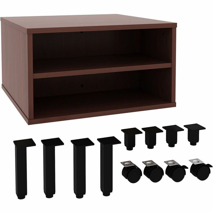Image of Lorell Table,w/Storage,Modular,24"x24"x15.75"-20",Mahogany