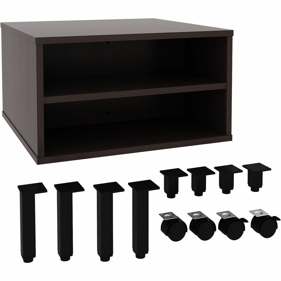 Image of Lorell Table,w/Storage,Modular,24"x24"x15.75"-20",Espresso
