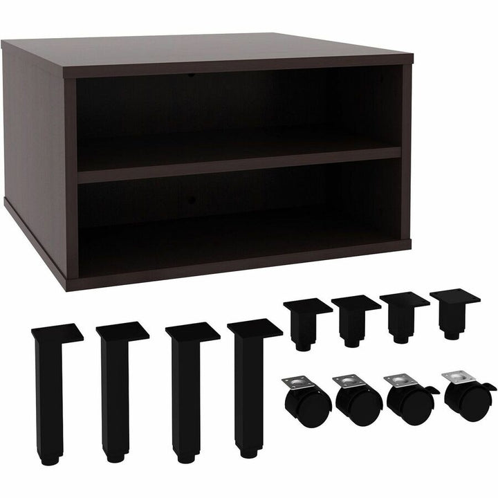 Image of Lorell Table,w/Storage,Modular,24"x24"x15.75"-20",Espresso